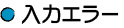 入力エラー