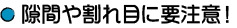 隙間や割れ目に要注意！